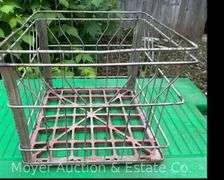 (7) Plastic and Metal Milk Crates with Plastic ToyMate Box, 34”x19”x19”