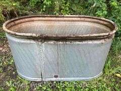 Galvanized Stock Water Tank, 46"w x 24"h