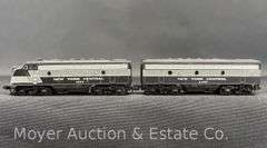 Bachmann Spectrum N Scale NYC F7 AB Diesel Set, No. 81254, with Original Case (Missing Lid)