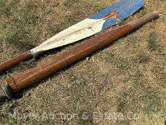 Antique Wood Boat Oar, 2 Pieces, 54" and 62" Long