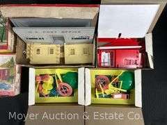 Group of Plasticville Scale Buildings in Original Boxes