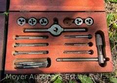 (2) Vintage Tap and Die Sets with Wooden Cases