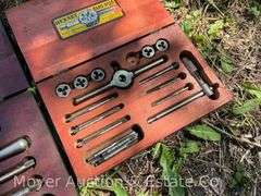 (2) Vintage Tap and Die Sets with Wooden Cases