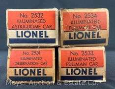 (4) Lionel Lines Passenger Cars, No, 2531-2534, with Original Boxes
