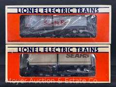 (2) Lionel Flatcars with Trailers, No. 17502 and 19411, with Original Boxes