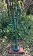 Myers Well Pump, Restored, on Wood Base