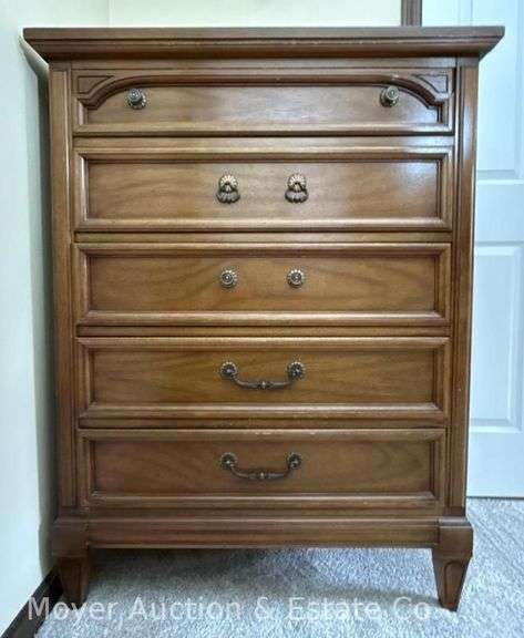 5 Drawer Chest of Drawers, 36"x19"x47"h image