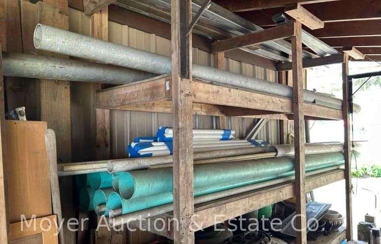 Group of PVC Pipes, 1"-4"w, Approx. 24"-120" Long image