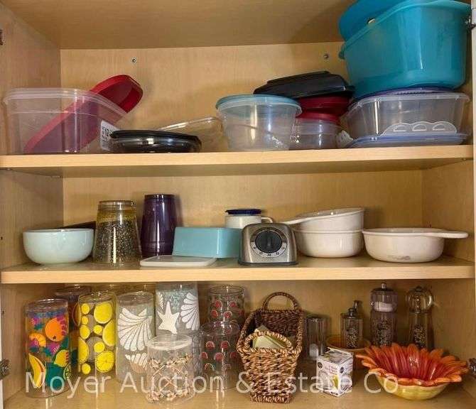 Contents of Kitchen, Dishes, Glasses, Food Storage Containers, Etc. image