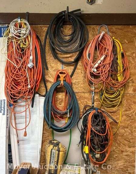 Group of Asst. Extension Cords, Air Hose, Power Strips, Etc. image