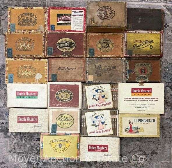 Group of Vintage Cigar Boxes image