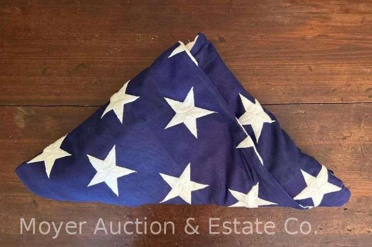 5'x9' Cotton Embroidered American Flag image