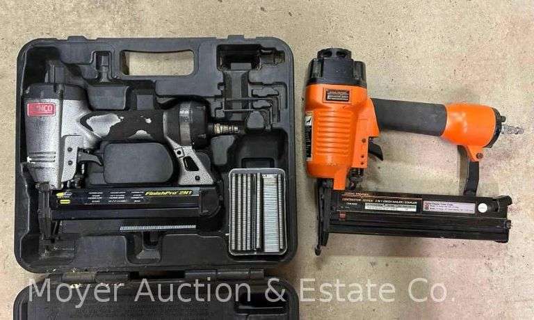 (2) Pneumatic 2-in-1 Finish Nailer/Staplers image