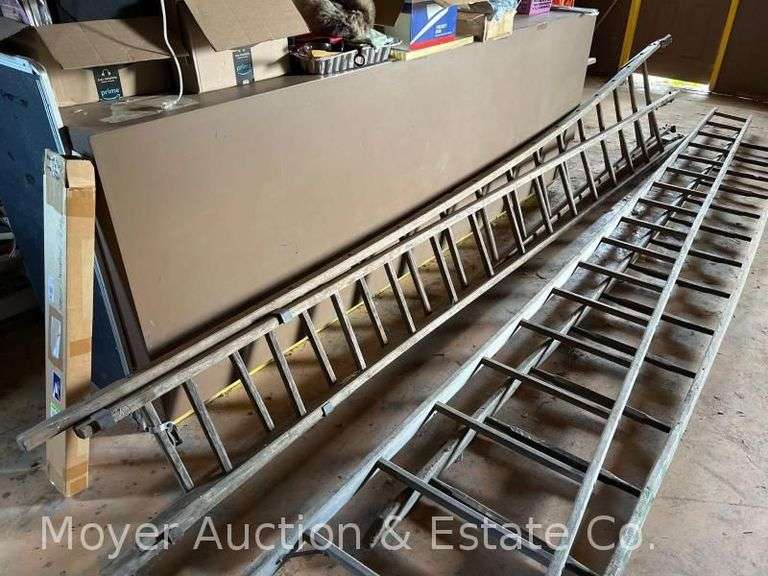 Wooden Orchard Extension Ladder, For Decoration, 16ft. Long image