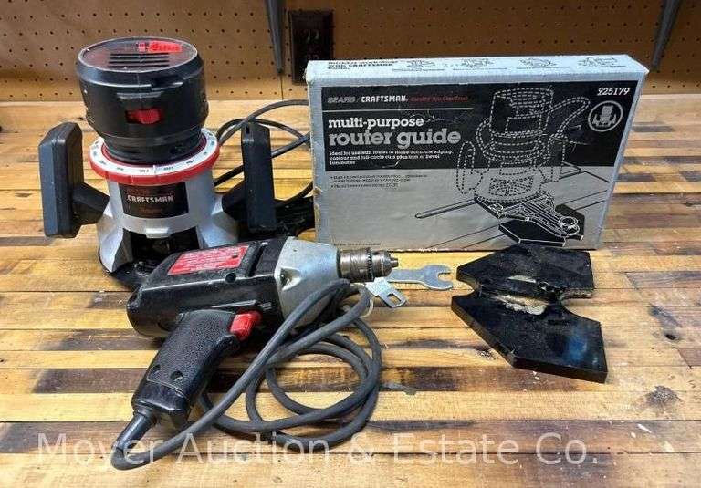 Craftsman Router with Router Guide, and Drill, Corded image