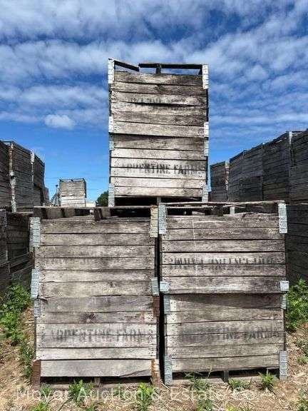 (60) Wood Pallet Crates, See Pictures for Condition, Approx. 43"x47"x31"h image
