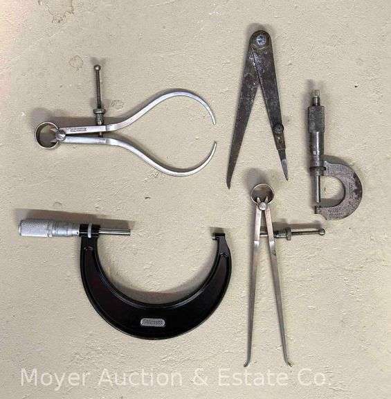Group of Starrett Micrometers and Calipers image