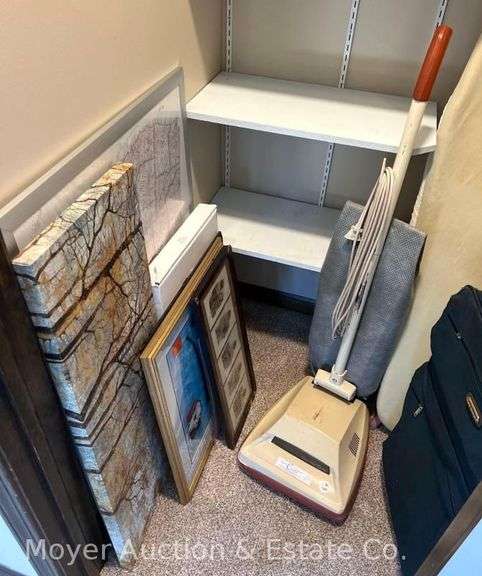 Contents of Closet, Vacuum, Artwork, Ironing Board, Etc. image