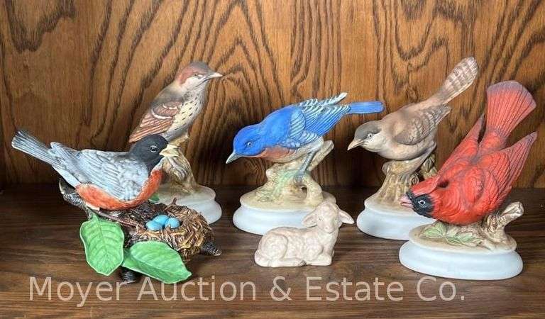 Group of Lenox and Lefton Bird Figures, 4"-5"h image