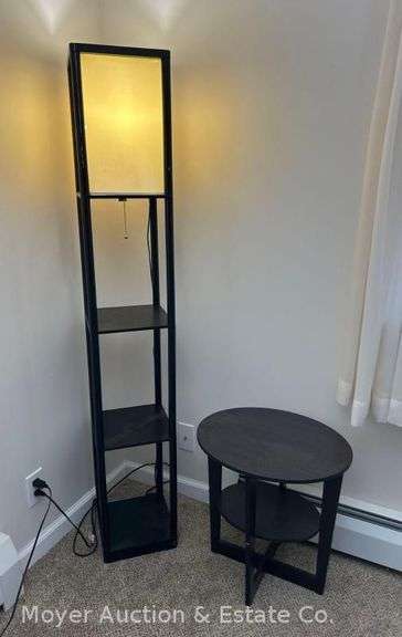 Floor Lamp and Side Table, 19" and 62"h image