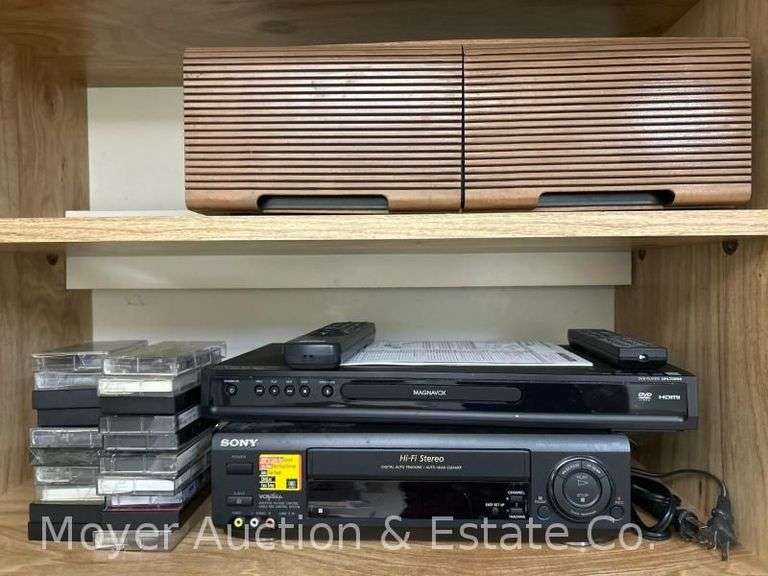 Sony VCR, SLV695HF, and Magnavox DVD Player image