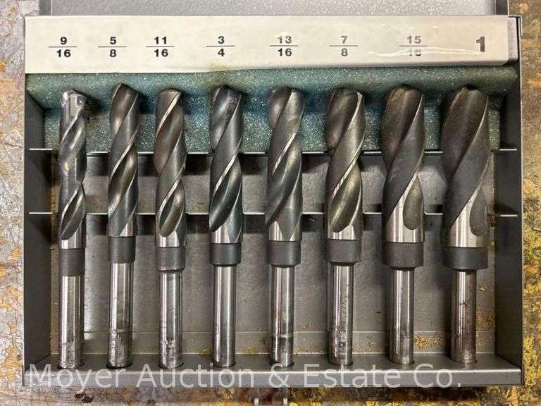 (8) Piece High Speed Silver and Deming Large Drill Set image