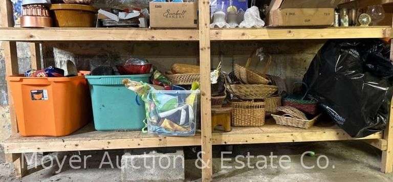 Group of Baskets, Garden Decorative, Planters, Garden Flags, Etc. image