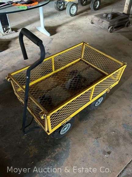 Garden Wagon, Metal with Drop-down Sides image