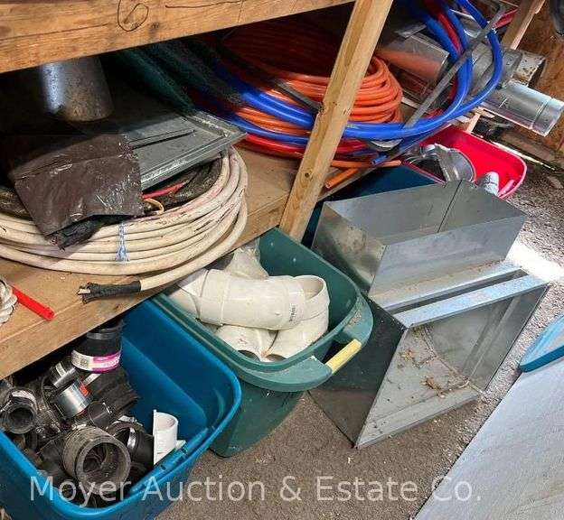 Group of PEX Tubing, Wire, PVC Parts, Etc. image