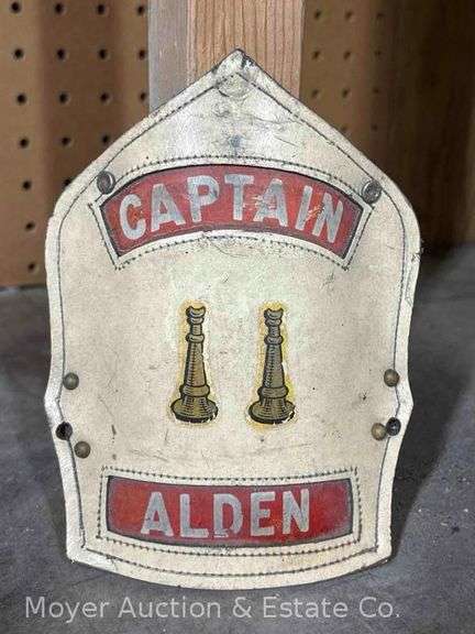 Alden "Captain" Helmet Shield, Leather, 6"x4.5" image