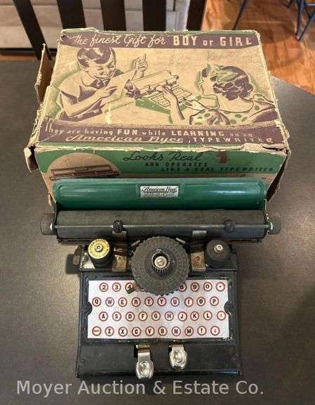 Antique American Flyer Typewriter, with Original Box image