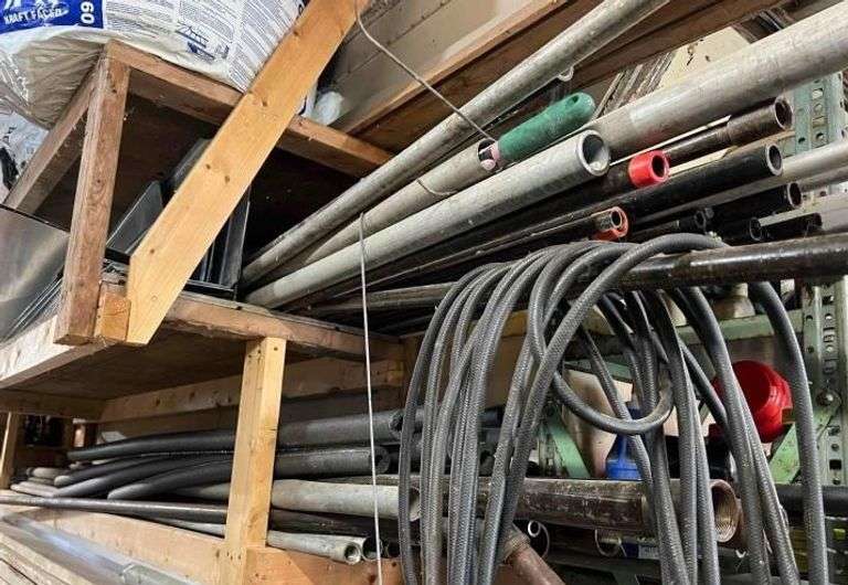 Group of Galvanized and Black Iron Pipes image