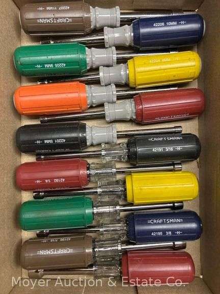 Group of Craftsman Nut Drivers, Metric and Imperial image