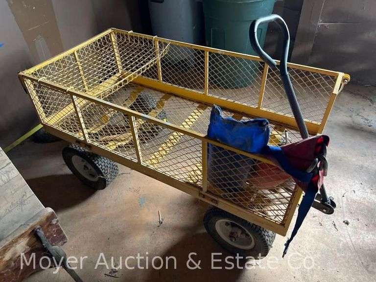 Garden Wagon, Metal with Drop-down Sides image