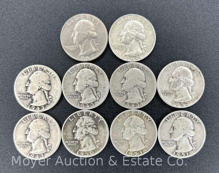 (10) Washington Silver Quarters image