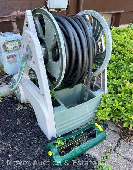 Hose Reel with Hose and Sprinkler image
