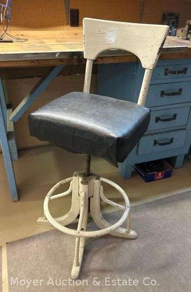 Shop Stool, Wood Frame, Adjustable Seat Height image