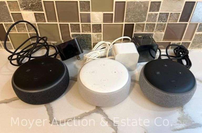 (3) Amazon Echo Dots image