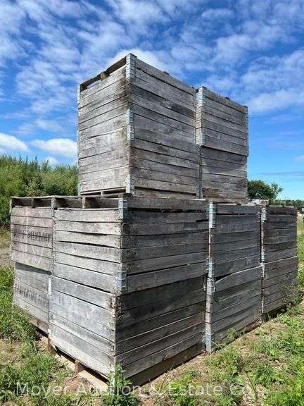 (24) Wood Pallet Crates, See Pictures for Condition, Approx. 43"x47"x31"h image