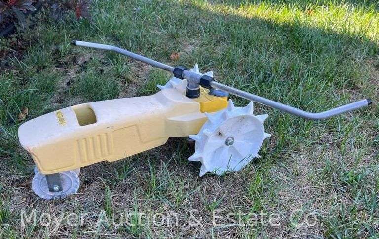 Nelson Cast Iron Traveling Lawn Sprinkler, 19" Long image