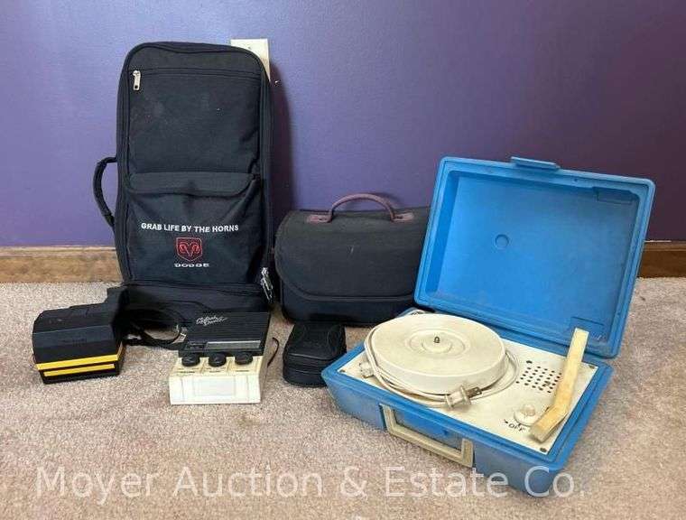 Group of Cameras, Record Player, and DVD Player image