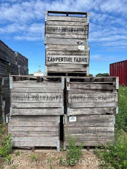 (60) Wood Pallet Crates, See Pictures for Condition, Approx. 43"x47"x31"h image