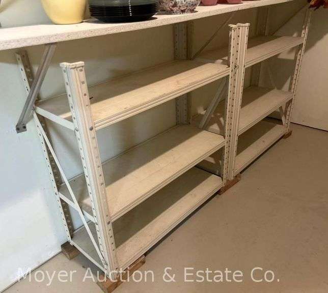 (2) Metal Storage Shelves, 30"x11.5"x30" Each image