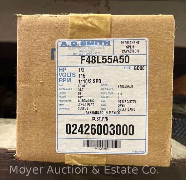A.O. Smith Permanent Split Capacitor, Sealed in Original Box image