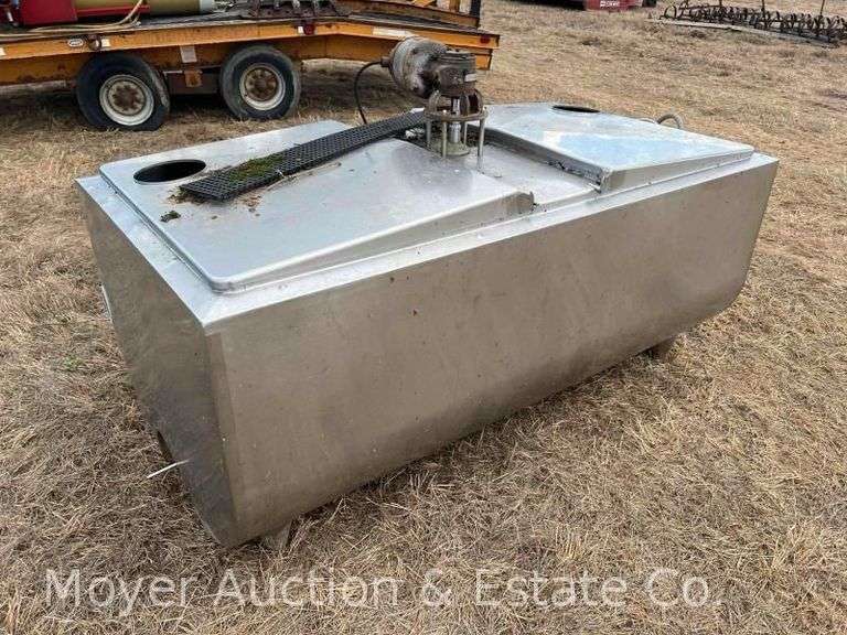 Stainless Steel Bulk Milk Storage Tank, 78”x32”x36”h image