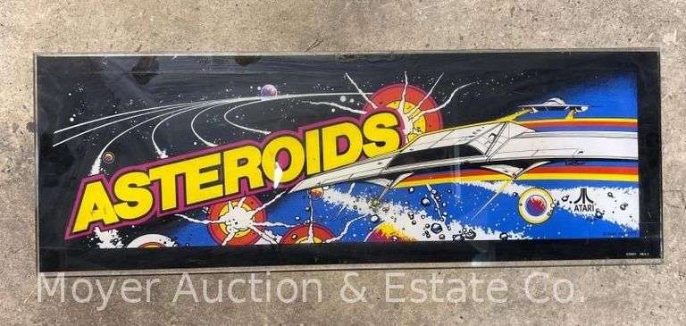 Atari Asteroids Pinball Machine Plexiglass, 8"x24" image
