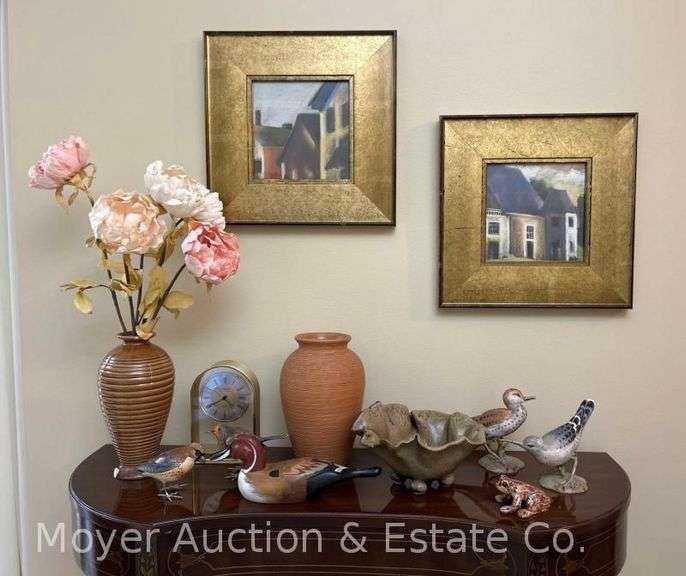 Group of Decorative, Birds, Faux Plants, Wall Art, Etc. image