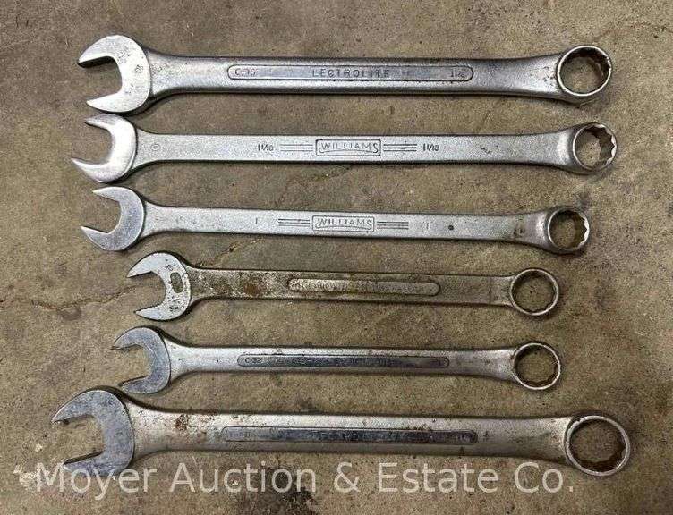 (6) Large Combination Wrenches, 13"-17" Long image