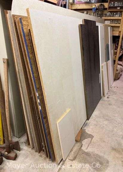 Group of OSB, Pegboard, Asst. Sheets of Material, Etc. image