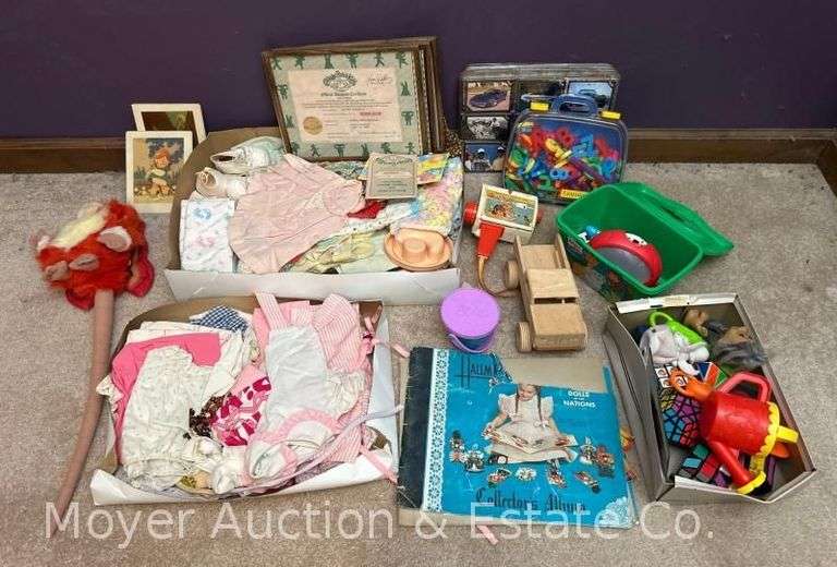 Group of Vintage Doll Clothes, Toys, Etc. image